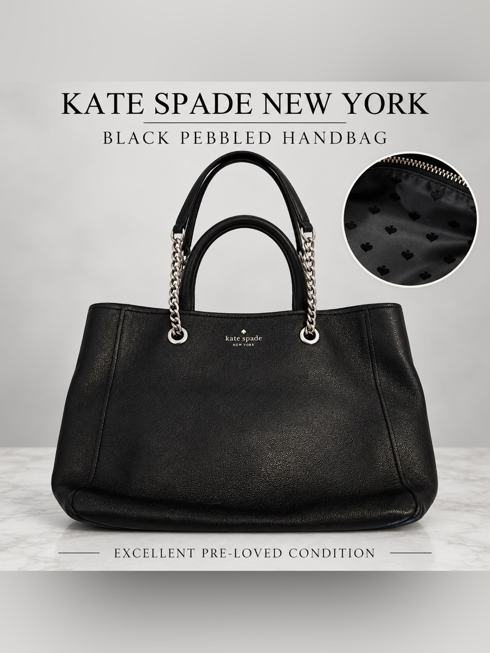 Kate Spade Wellesley Camryn Black Pebbled Leather Large Tote